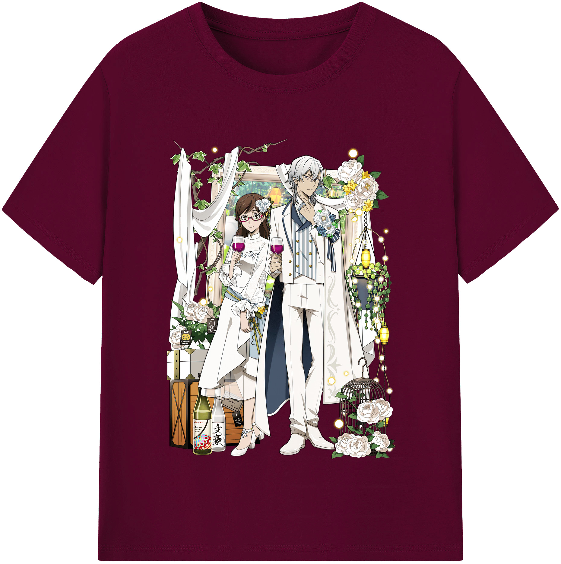 （画像用） 文豪ストレイドッグス Bungo Stray Dogs レディースカジュアルプリントTシャツ（綿100％）